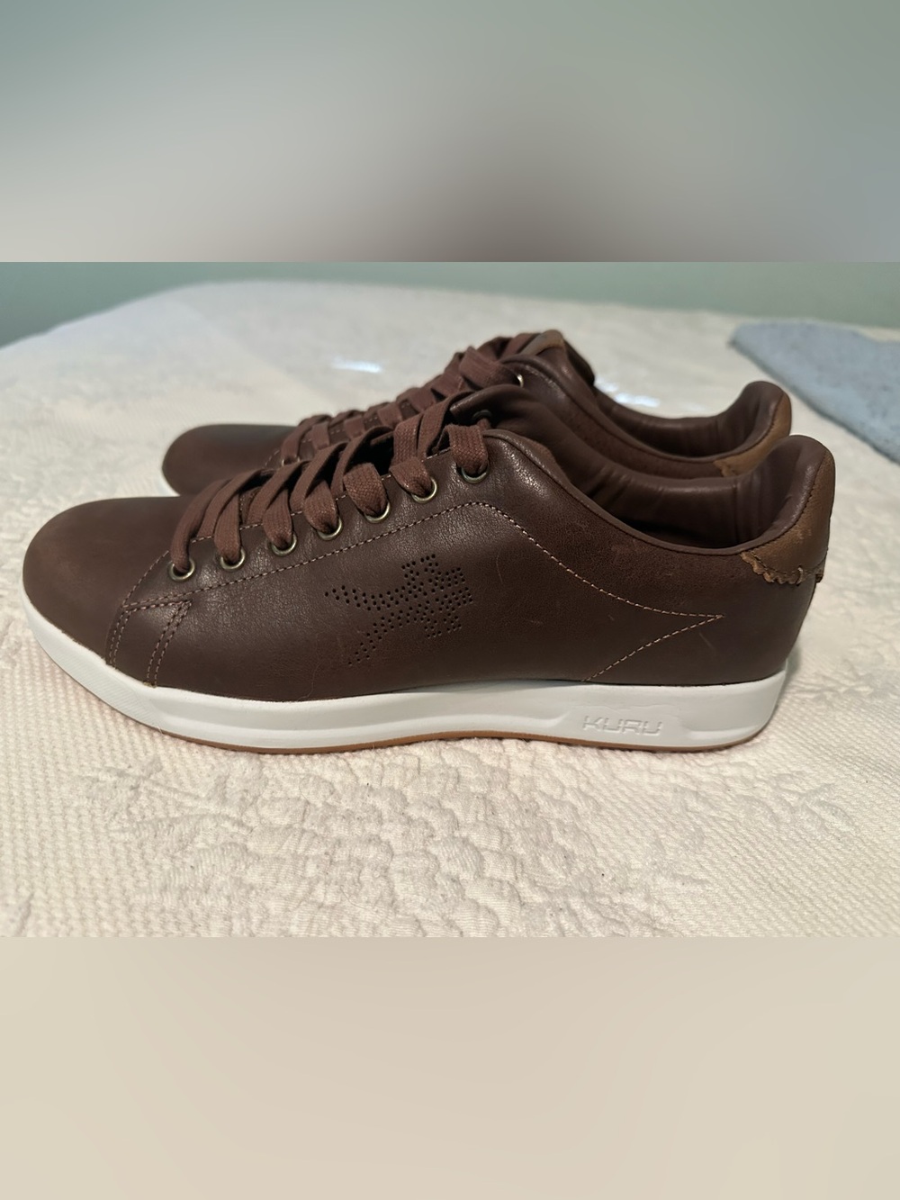 KURU Men’s Dark Brown Leather Low-Top Sneaker